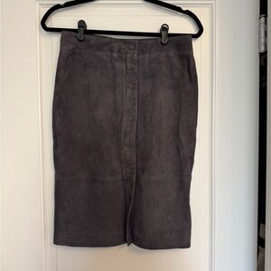 Reiss Grey Suede mini Skirt size 6